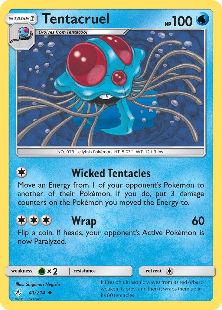Tentacruel - Unbroken Bonds (Uncommon) [UNB-41] English / Near Mint / Normal