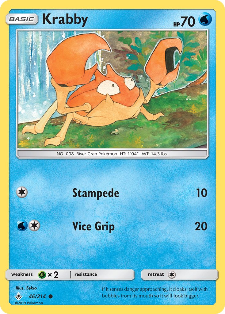 Krabby - Unbroken Bonds (Common) [UNB-46] English / Near Mint / Normal