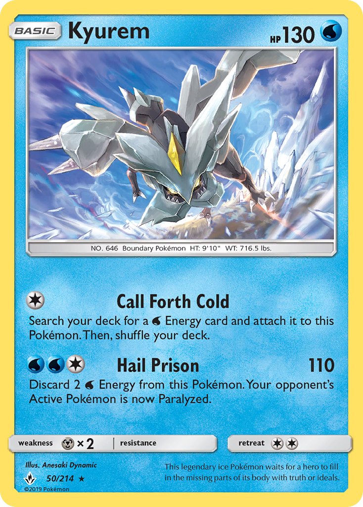 Kyurem - Unbroken Bonds (Holo Rare) [UNB-50] English / Near Mint / Normal