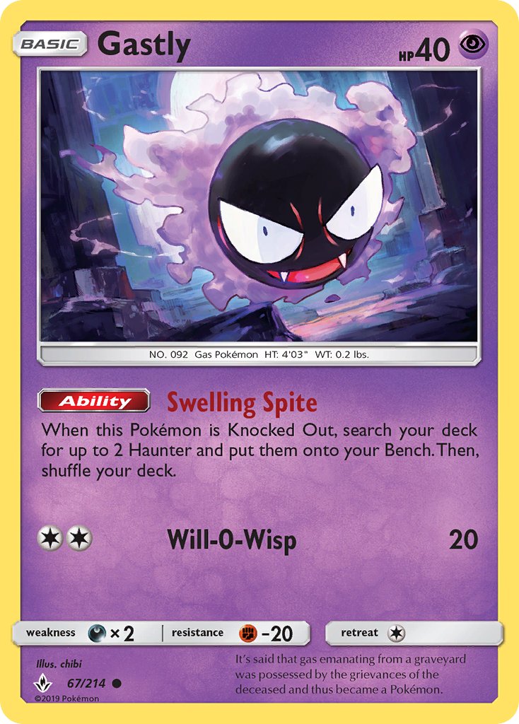 Gastly - Unbroken Bonds (Common) [UNB-67] English / Near Mint / Normal
