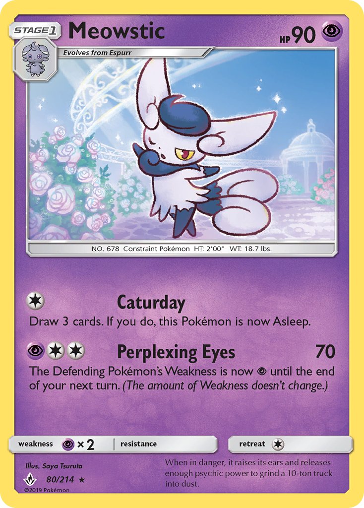 Meowstic - Unbroken Bonds (Rare) [UNB-80] English / Near Mint / Normal