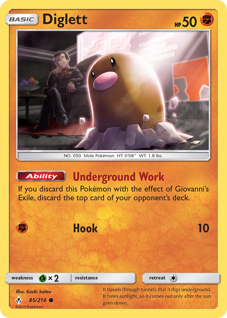 Diglett - Unbroken Bonds (Common) [UNB-85] English / Near Mint / Normal