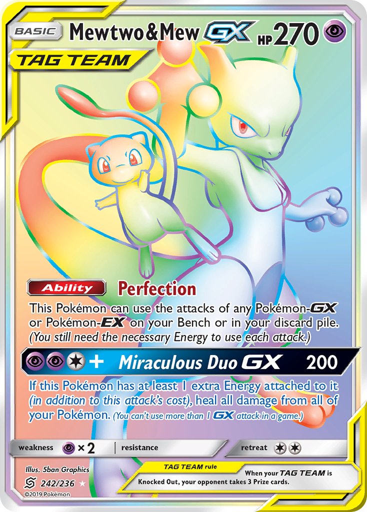Mewtwo & Mew GX - Unified Minds (Secret Rare) [UNM-242] English / Near Mint / Normal