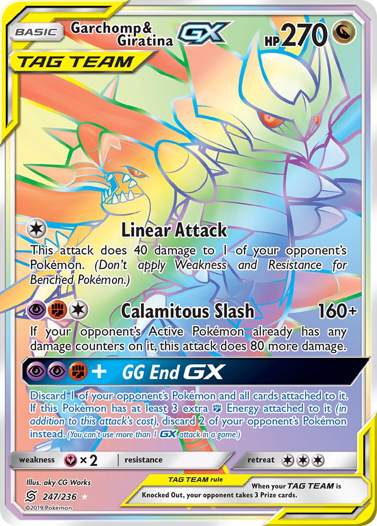 Garchomp & Giratina GX - Unified Minds (Secret Rare) [UNM-247] English / Near Mint / Normal