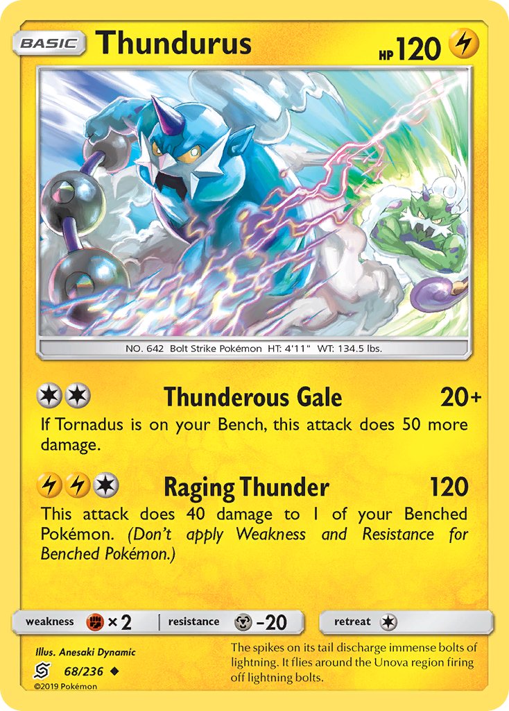 Thundurus - Unified Minds (Uncommon) [UNM-68] English / Near Mint / Normal