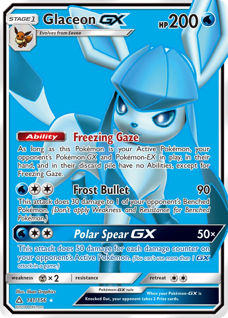 Glaceon GX - Ultra Prism (Ultra Rare) [UPR-141] English / Near Mint / Normal