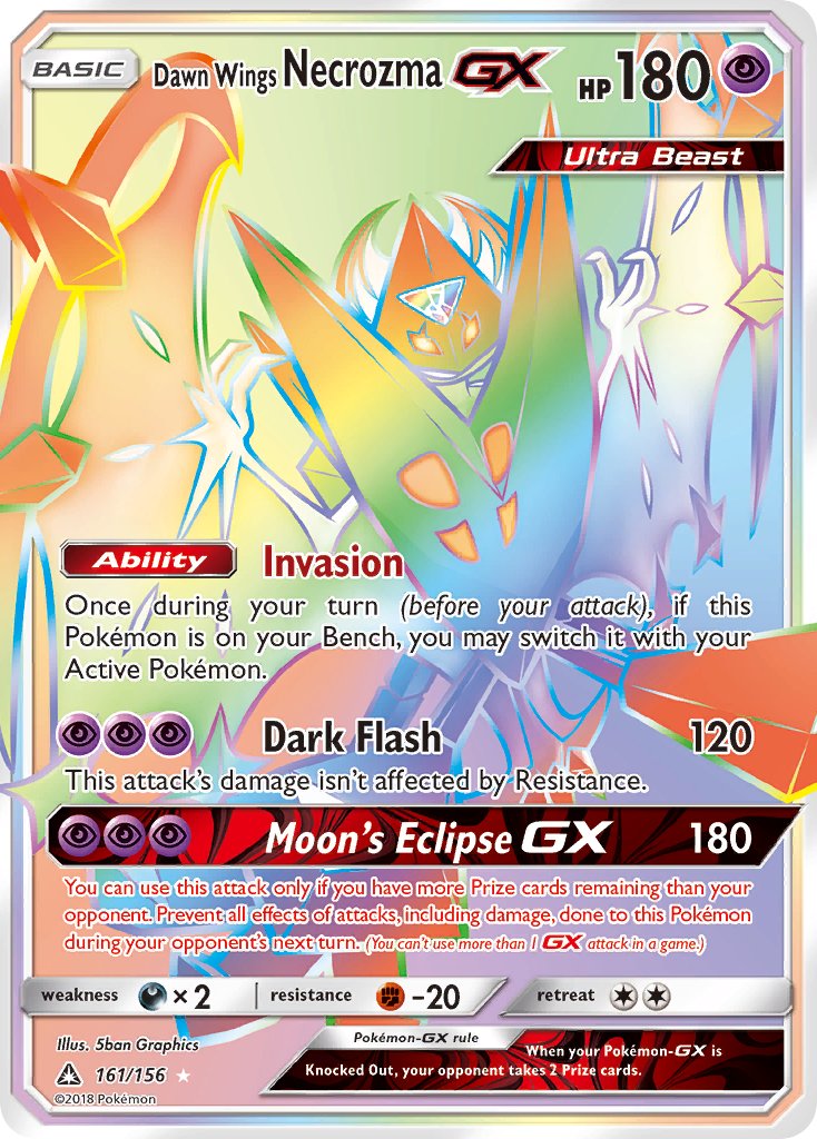 Dawn Wings Necrozma GX - Ultra Prism (Secret Rare) [UPR-161] English / Near Mint / Normal