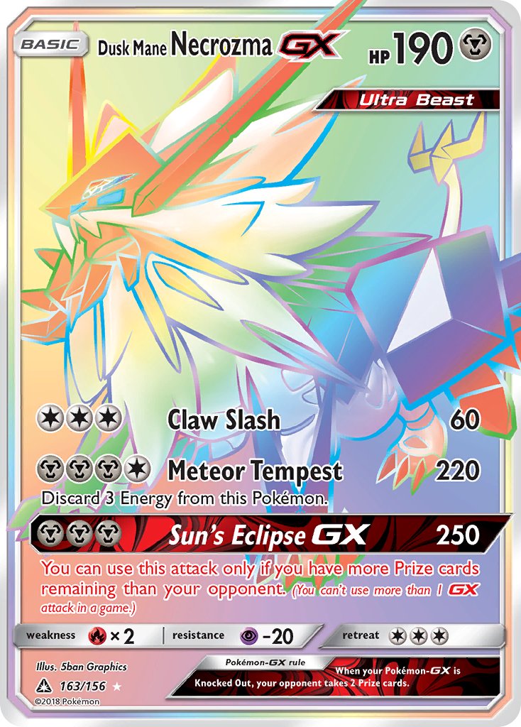 Dusk Mane Necrozma GX - Ultra Prism (Secret Rare) [UPR-163] English / Near Mint / Normal