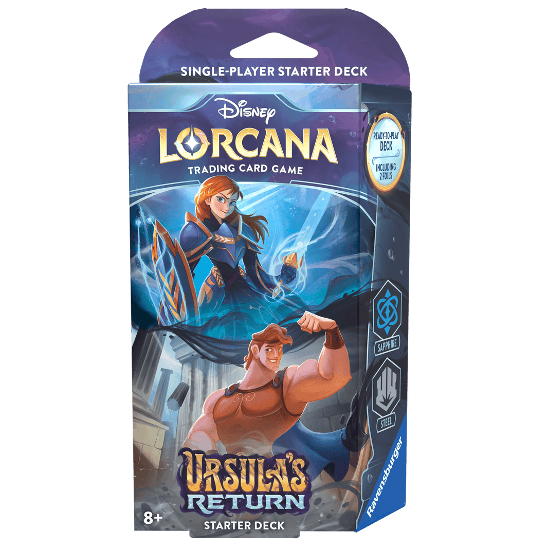 Lorcana TCG Set 4 Ursula's Return Starter Deck Sapphire/Steel Anna & Hercules Kortspil