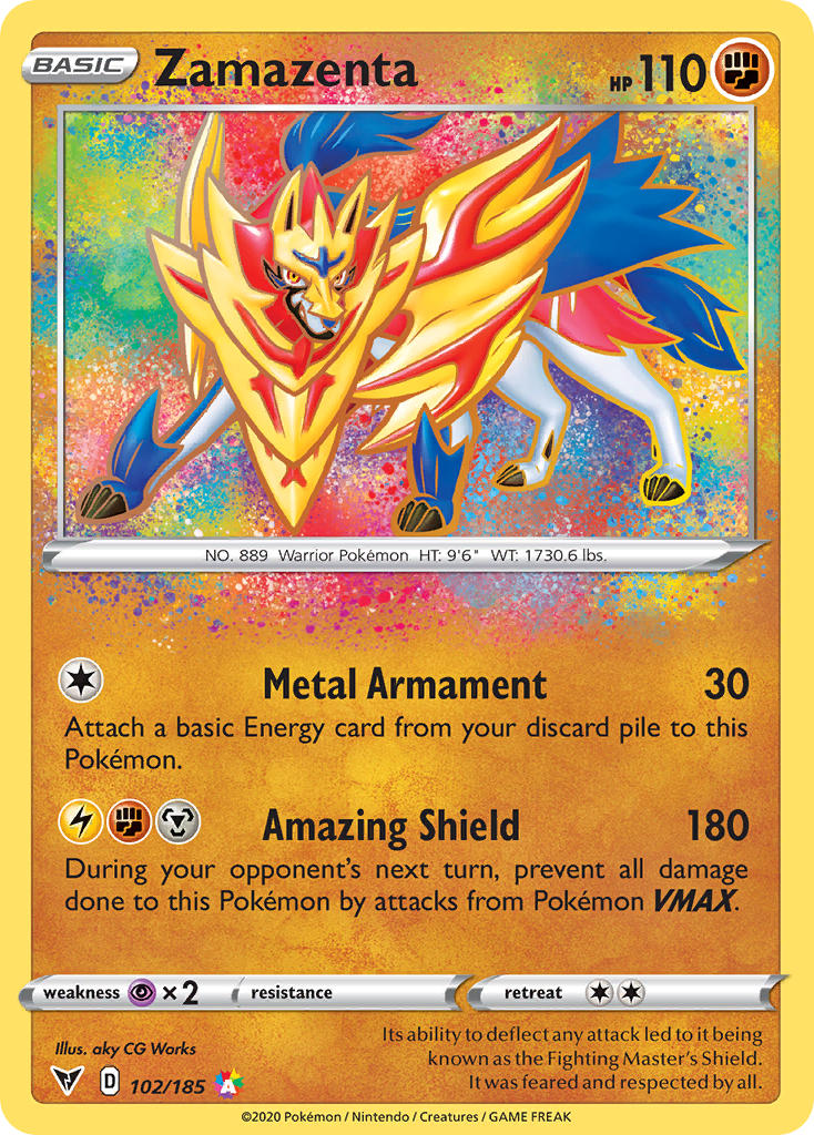 Zamazenta⁣ - Vivid Voltage⁣ (Amazing Rare)⁣ [102] English / Near Mint / Normal
