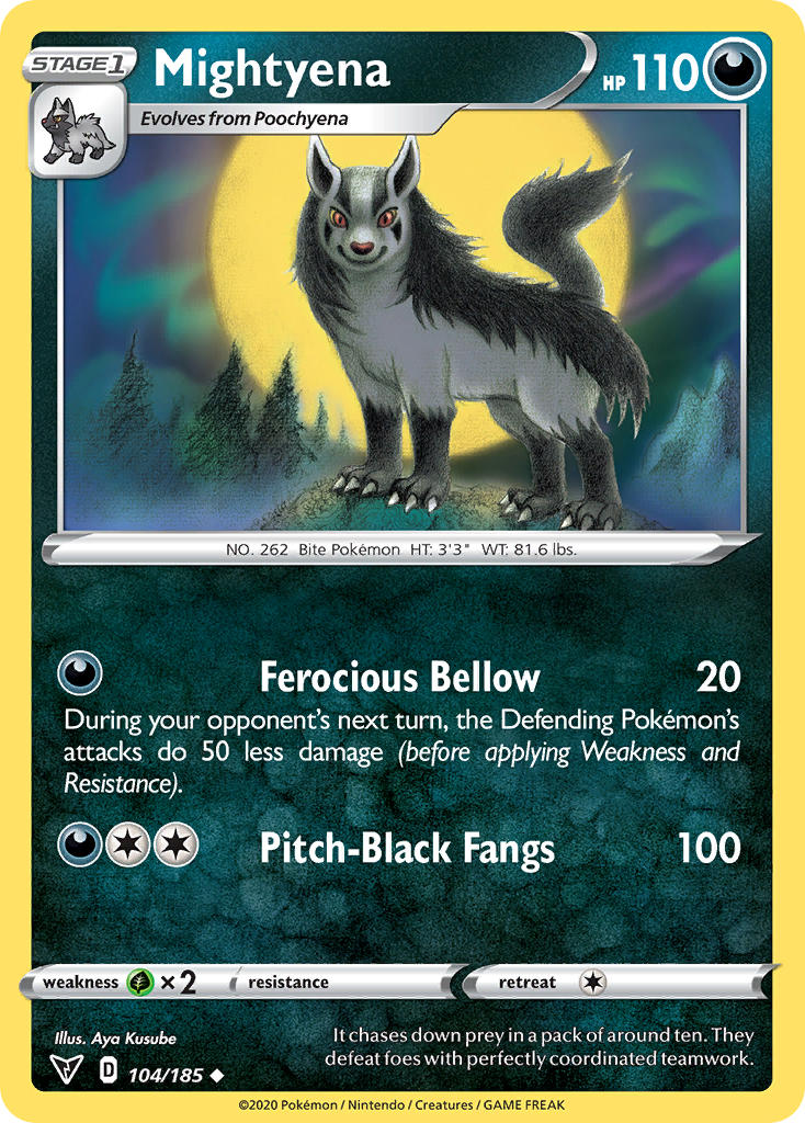 Mightyena⁣ - Vivid Voltage⁣ (Uncommon)⁣ [104] English / Near Mint / Reverse-Holo Normal