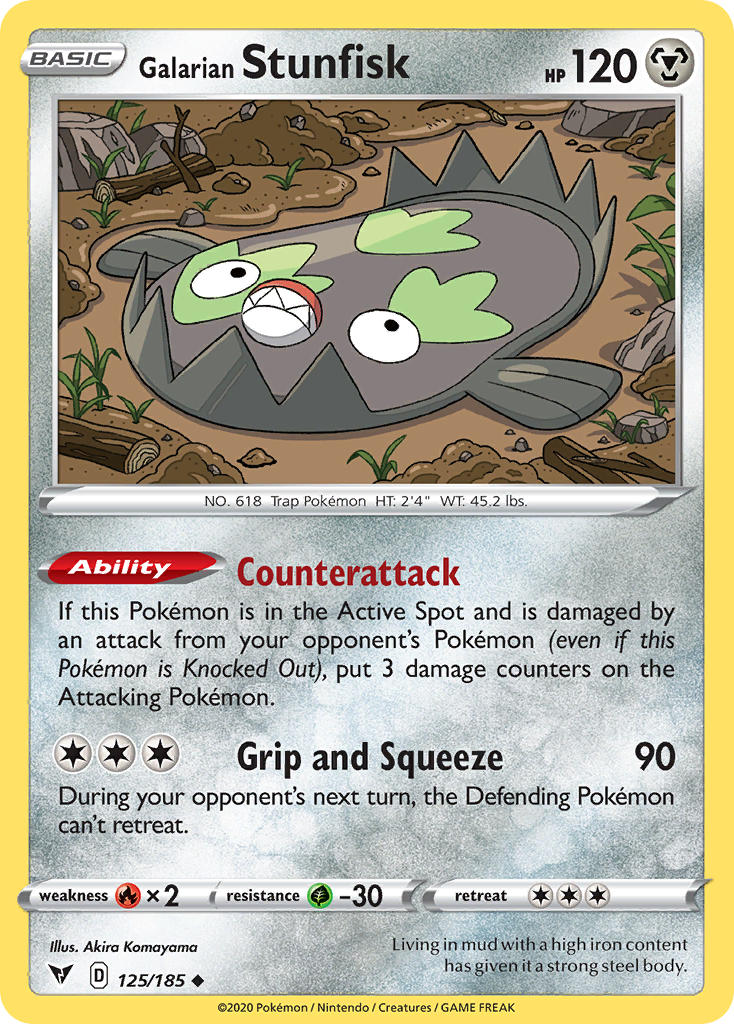 Galarian Stunfisk⁣ - Vivid Voltage⁣ (Uncommon)⁣ [125] English / Near Mint / Normal
