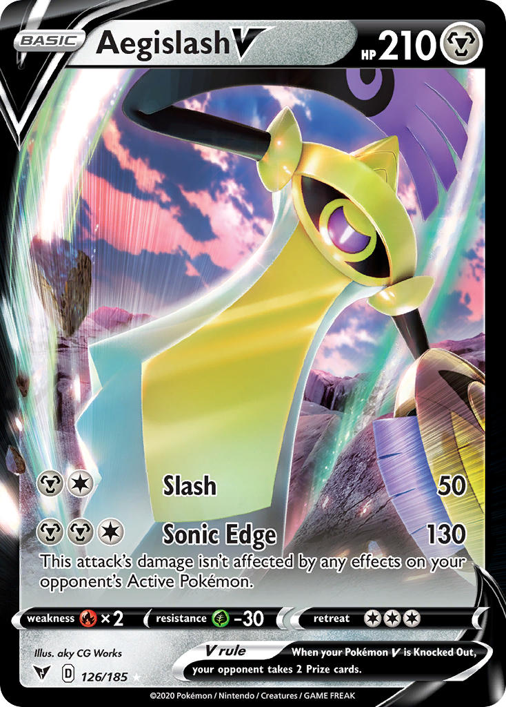 Aegislash V⁣ - Vivid Voltage⁣ (Ultra Rare)⁣ [126] English / Near Mint / Normal