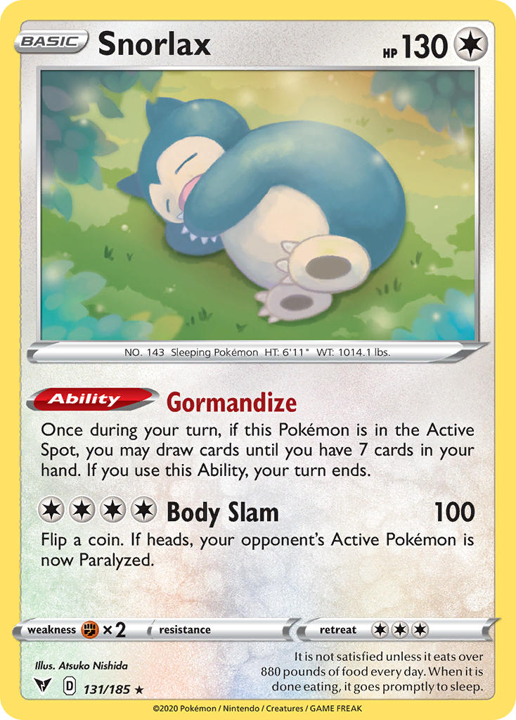 Snorlax⁣ - Vivid Voltage⁣ (Holo Rare)⁣ [131] English / Excellent / Normal