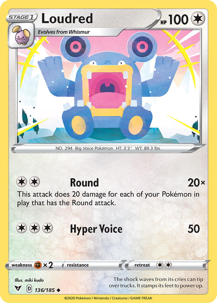 Loudred⁣ - Vivid Voltage⁣ (Uncommon)⁣ [136] English / Near Mint / Normal