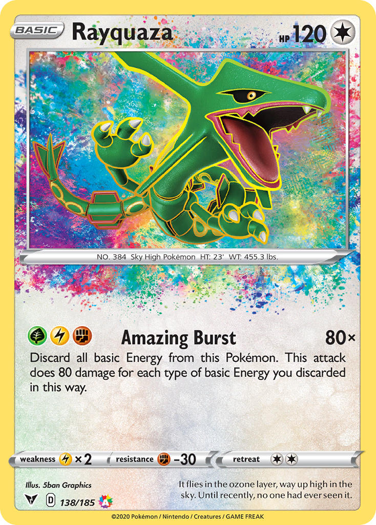Rayquaza⁣ - Vivid Voltage⁣ (Amazing Rare)⁣ [138] English / Near Mint / Normal