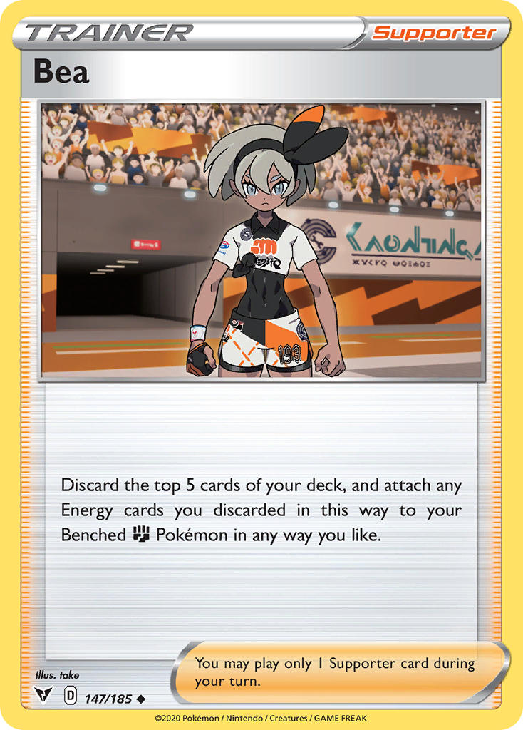 Bea⁣ - Vivid Voltage⁣ (Uncommon)⁣ [147] English / Near Mint / Reverse-Holo Normal