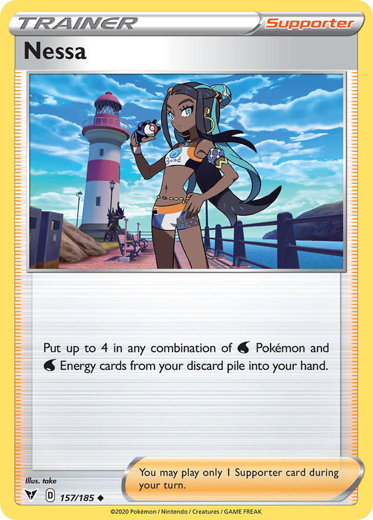 Nessa⁣ - Vivid Voltage⁣ (Uncommon)⁣ [157] English / Near Mint / Reverse-Holo Normal