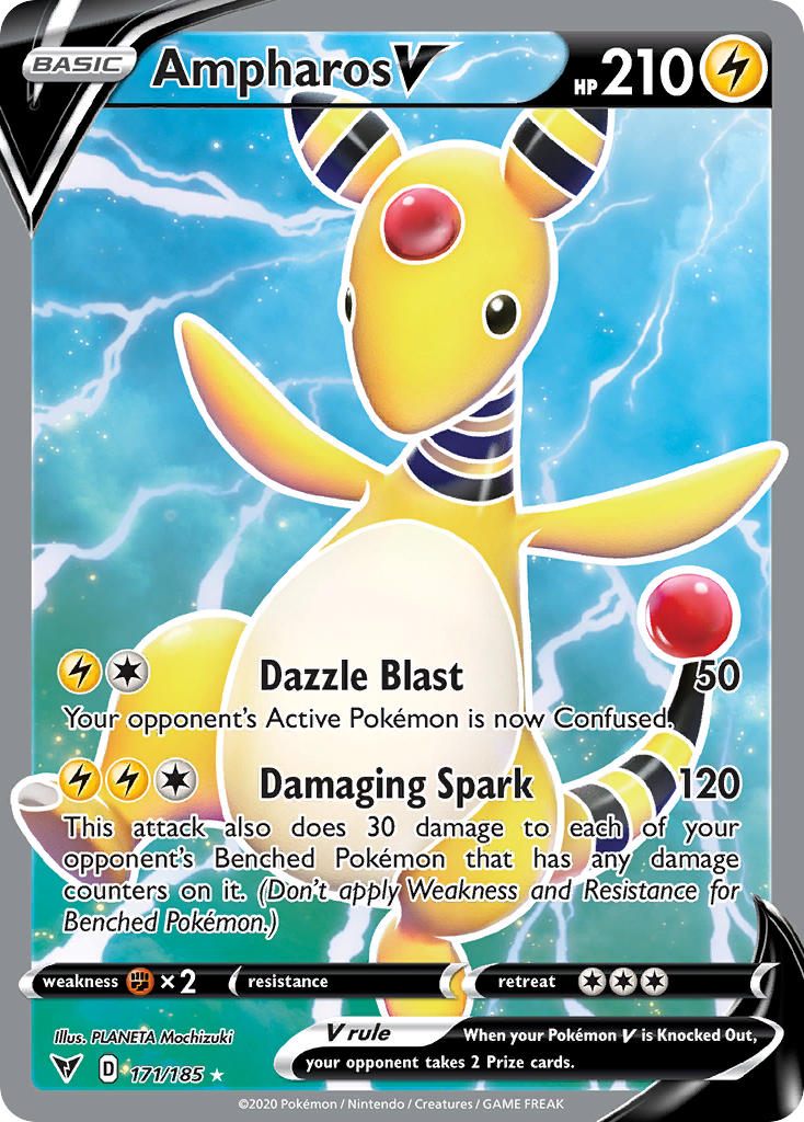 Ampharos V⁣ - Vivid Voltage⁣ (Ultra Rare)⁣ [171] English / Near Mint / Normal