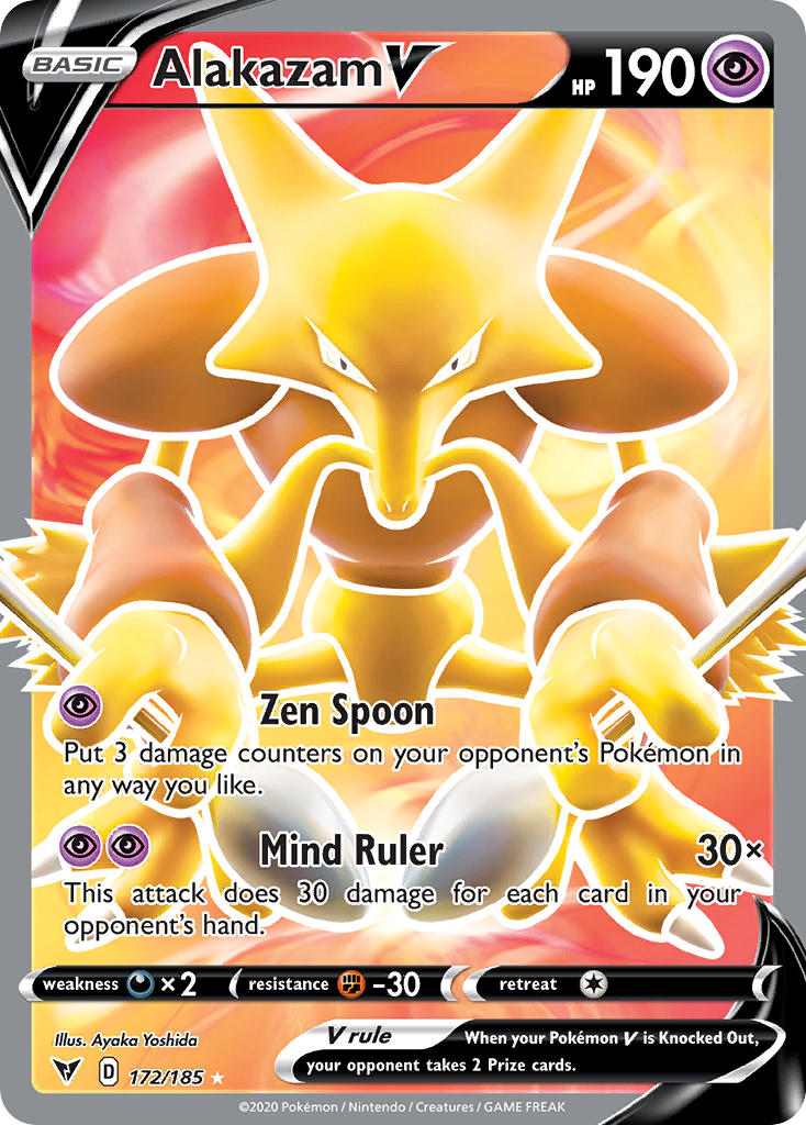 Alakazam V⁣ - Vivid Voltage⁣ (Ultra Rare)⁣ [172] English / Near Mint / Normal