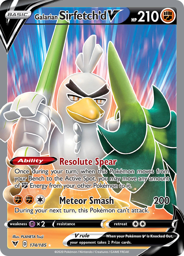 Galarian Sirfetch'd V⁣ - Vivid Voltage⁣ (Ultra Rare)⁣ [174] English / Excellent / Normal