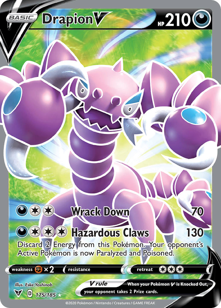 Drapion V⁣ - Vivid Voltage⁣ (Ultra Rare)⁣ [175] English / Excellent / Normal
