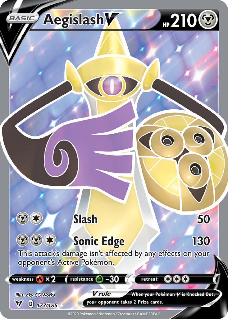 Aegislash V⁣ - Vivid Voltage⁣ (Ultra Rare)⁣ [177] English / Near Mint / Normal