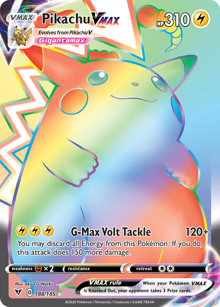 Pikachu VMAX⁣ - Vivid Voltage⁣ (Secret Rare)⁣ [188] English / Near Mint / Normal