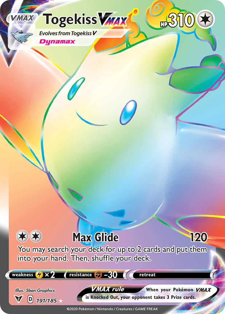 Togekiss VMAX⁣ - Vivid Voltage⁣ (Secret Rare)⁣ [191] English / Near Mint / Normal
