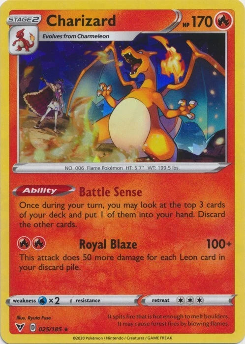 Charizard - Vivid Voltage (Cracked Ice Holo) [25] Kortspil