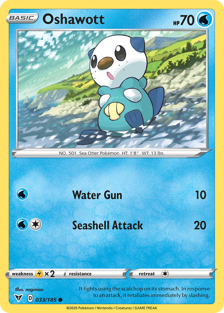 Oshawott⁣ - Vivid Voltage⁣ (Common)⁣ [33] English / Near Mint / Normal