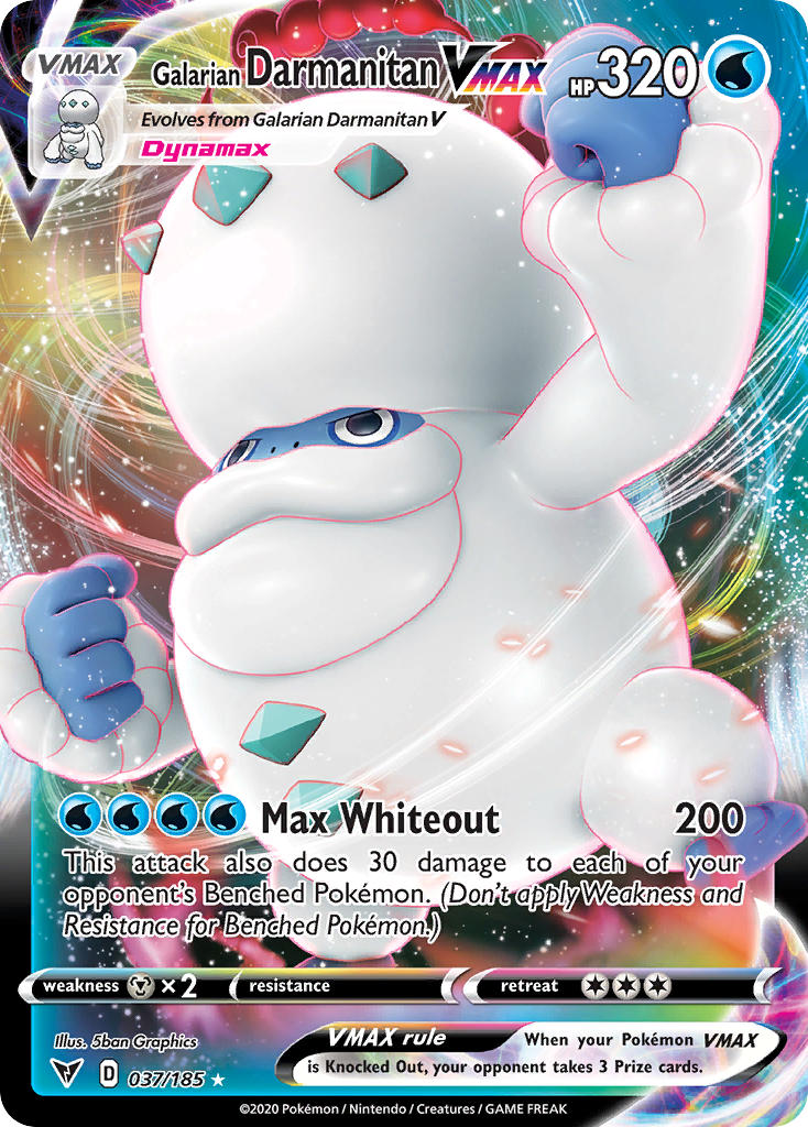 Galarian Darmanitan VMAX⁣ - Vivid Voltage⁣ (Ultra Rare)⁣ [37] English / Good / Normal