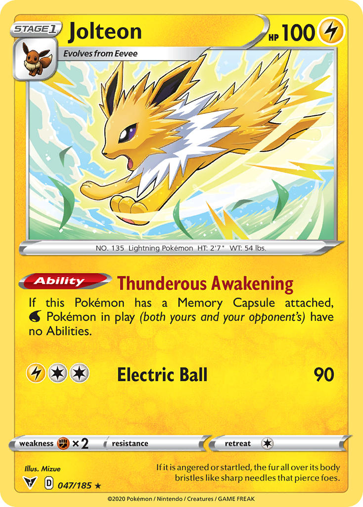 Jolteon⁣ - Vivid Voltage⁣ (Rare)⁣ [47] English / Near Mint / Reverse-Holo Normal