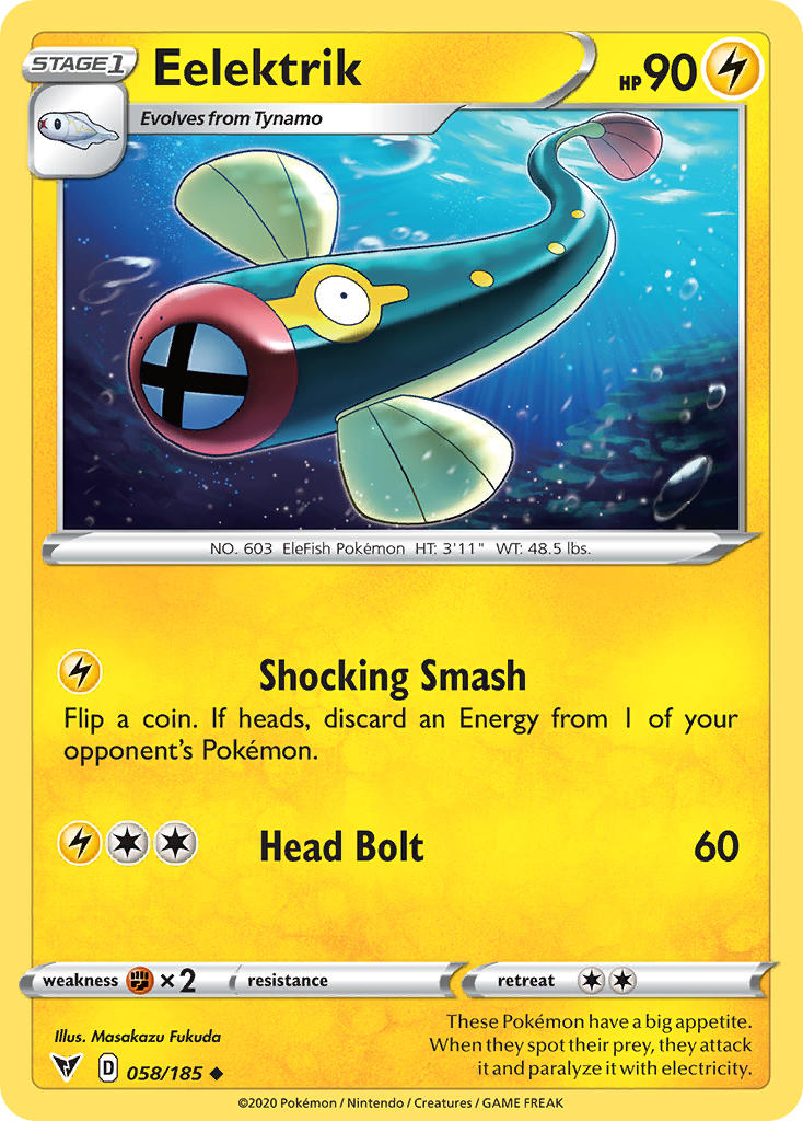 Eelektrik⁣ - Vivid Voltage⁣ (Uncommon)⁣ [58] English / Near Mint / Reverse-Holo Normal