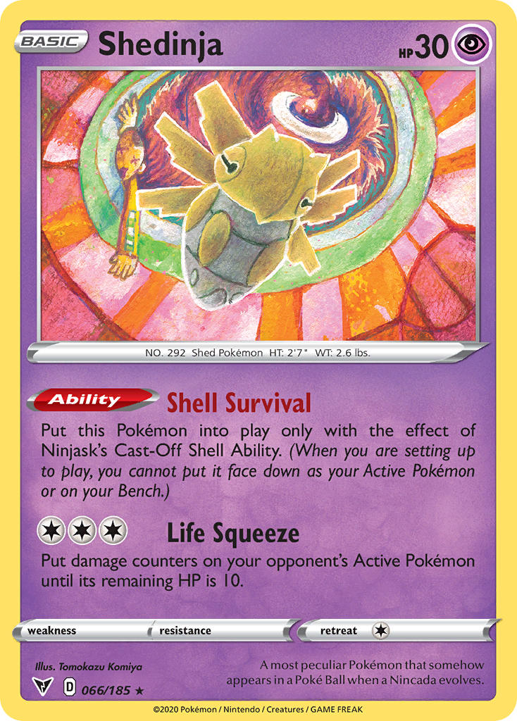 Shedinja⁣ - Vivid Voltage⁣ (Rare)⁣ [66] English / Near Mint / Reverse-Holo Normal