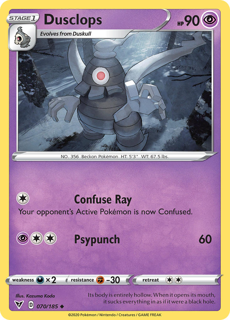 Dusclops⁣ - Vivid Voltage⁣ (Uncommon)⁣ [70] English / Near Mint / Reverse-Holo Normal