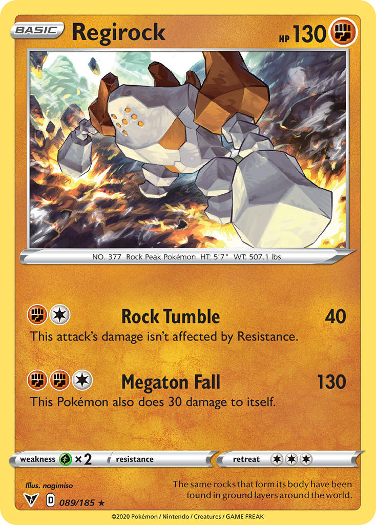 Regirock⁣ - Vivid Voltage⁣ (Holo Rare)⁣ [89] English / Near Mint / Reverse-Holo Normal