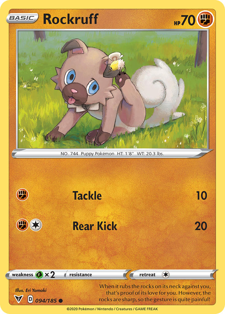 Rockruff⁣ - Vivid Voltage⁣ (Common)⁣ [94] English / Near Mint / Normal