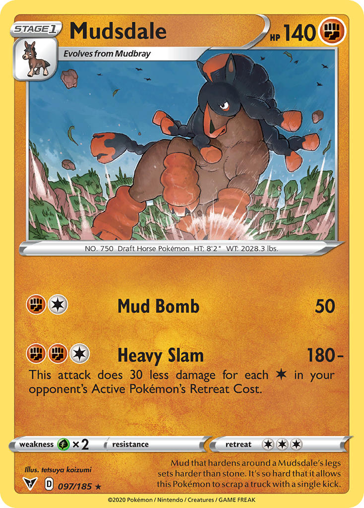 Mudsdale⁣ - Vivid Voltage⁣ (Rare)⁣ [97] English / Near Mint / Normal