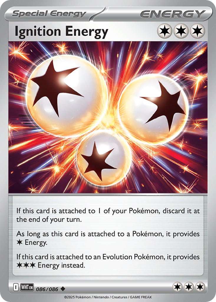 Ignition Energy⁣ - White Flare⁣ (Uncommon)⁣ [086] English / Near Mint / Reverse-Holo Normal