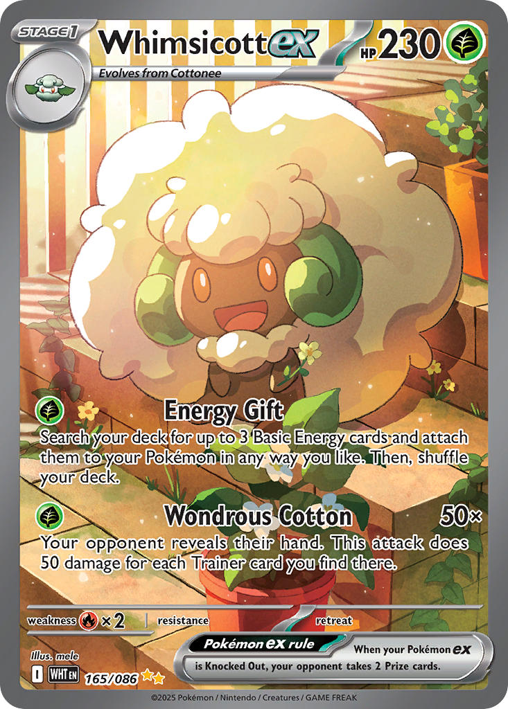 Whimsicott ex⁣ - White Flare⁣ (Special Illustration Rare)⁣ [165] English / Near Mint / Normal