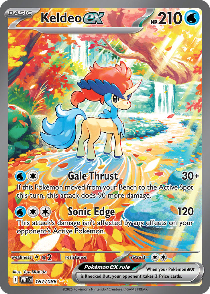 Keldeo ex⁣ - White Flare⁣ (Special Illustration Rare)⁣ [167] English / Near Mint / Normal