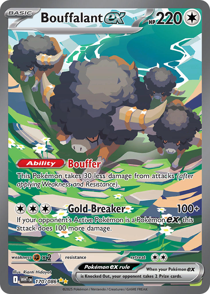 Bouffalant ex⁣ - White Flare⁣ (Special Illustration Rare)⁣ [170] English / Near Mint / Normal