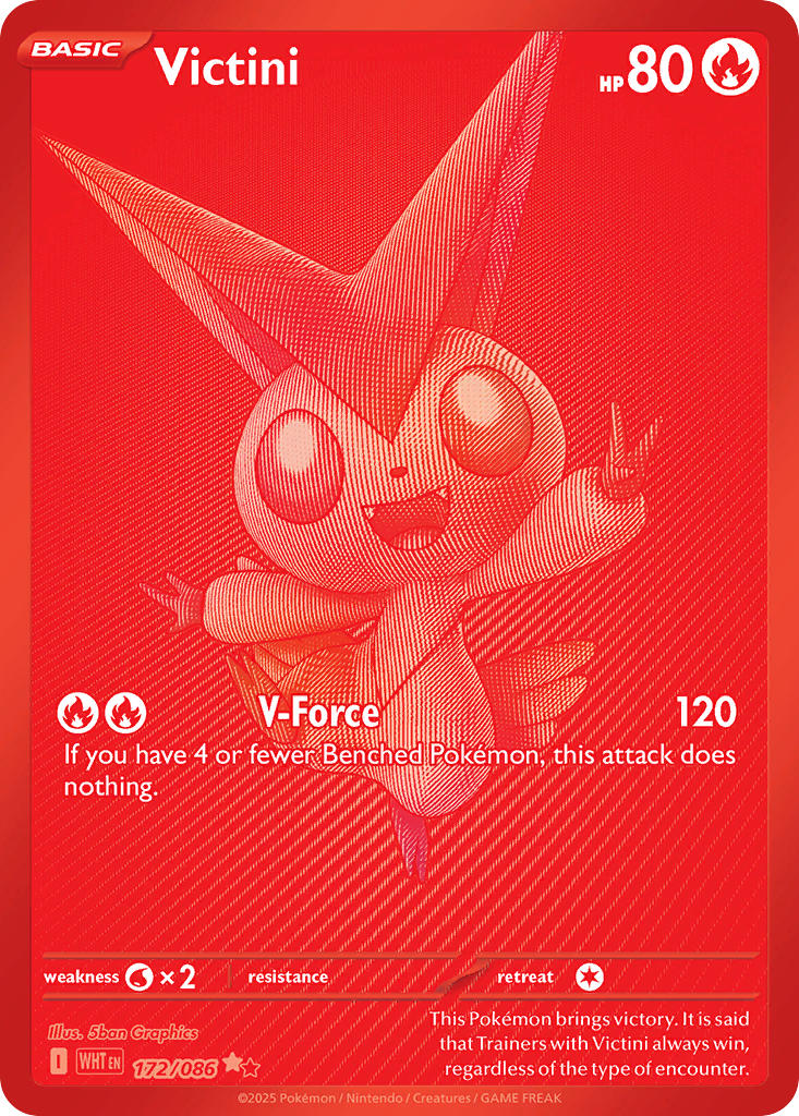 Victini⁣ - White Flare⁣ (Secret Rare)⁣ [172] English / Near Mint / Normal