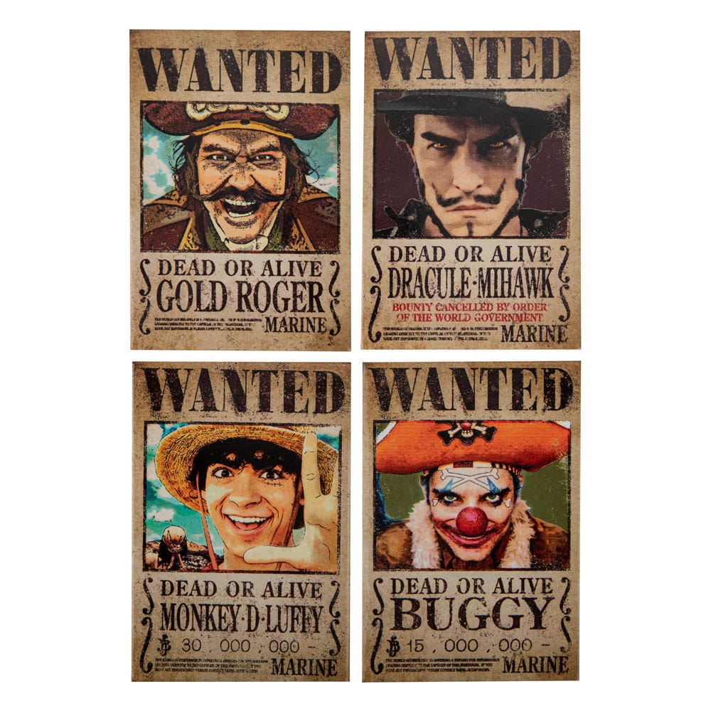 One Piece Køleskabsmagneter 4 stk Dekoration