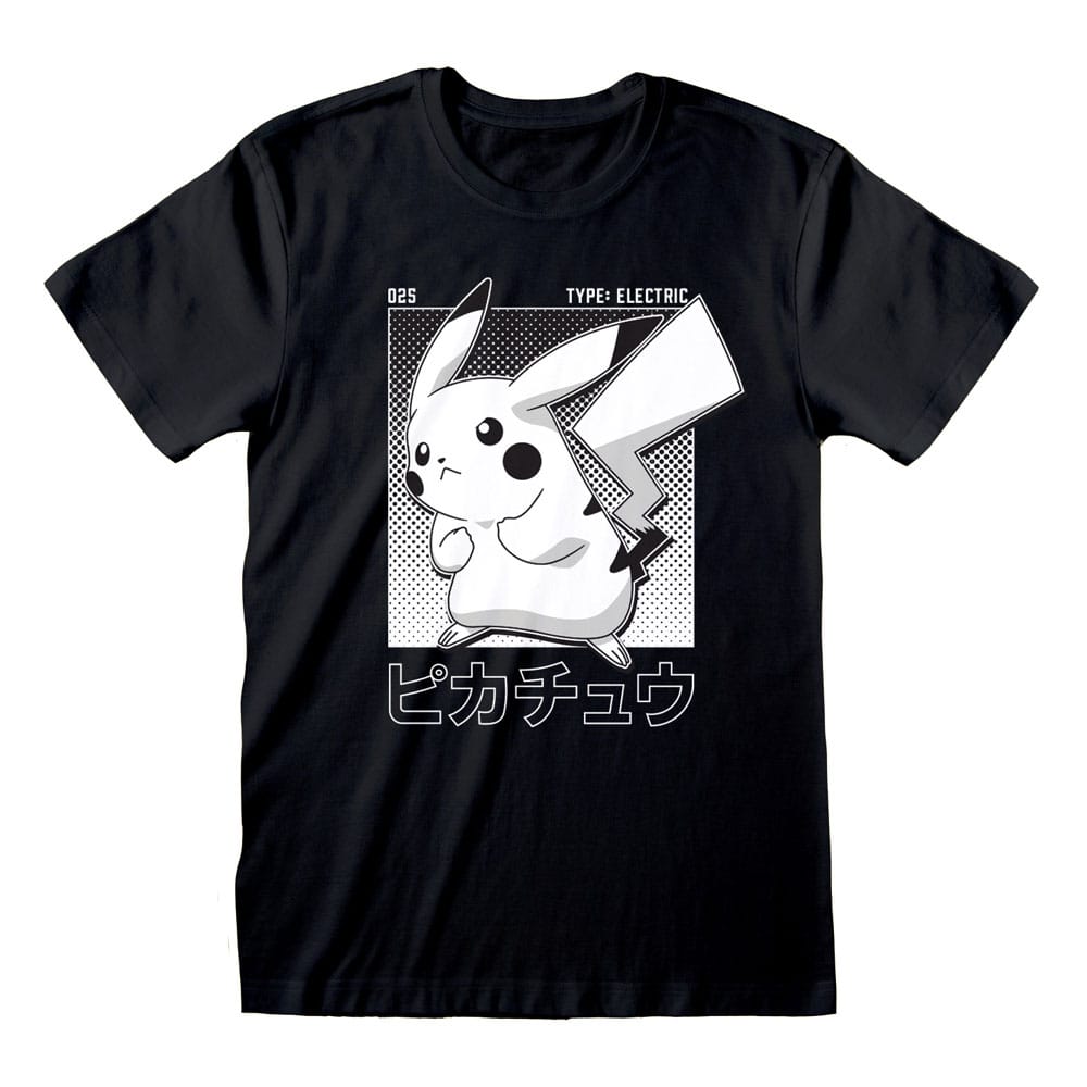 Pokémon T-Shirt: Halftone Pikachu Tøj