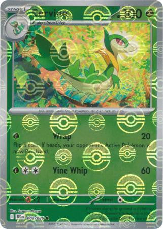 Servine⁣ - Black Bolt: Poké Ball Foil (Common)⁣ [002] English / Near Mint / Reverse-Holo Normal