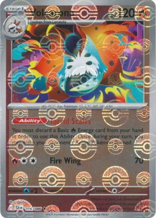 Volcarona⁣ - Black Bolt: Poké Ball Foil (Rare)⁣ [016] English / Near Mint / Reverse-Holo Normal