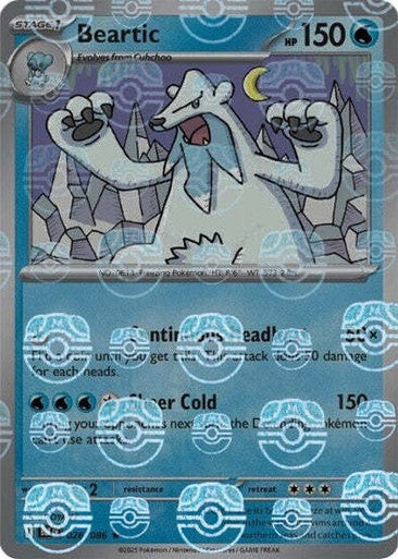 Beartic⁣ - Black Bolt: Master Ball Foil (Rare)⁣ [026] English / Near Mint / Reverse-Holo Normal