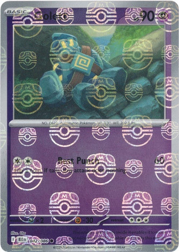 Golett⁣ - Black Bolt: Master Ball Foil (Common)⁣ [042] English / Near Mint / Reverse-Holo Normal